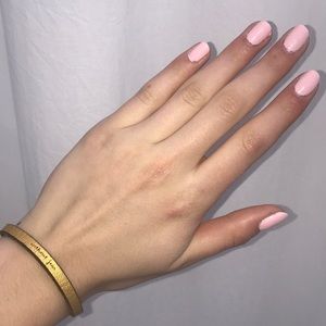 “Without fear” leather bracelet